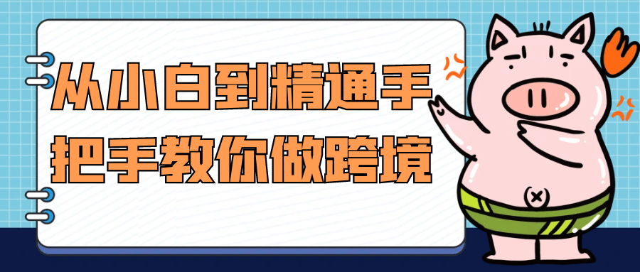 从小白到精通手把手教你做跨境